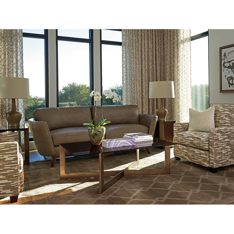 Zavala Transitional Bronze Finish 53'' Rectangular Cocktail Table