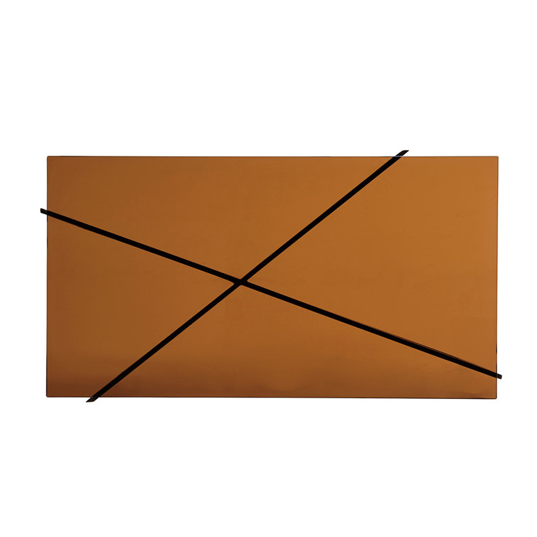 Zavala Transitional Bronze Finish 53'' Rectangular Cocktail Table