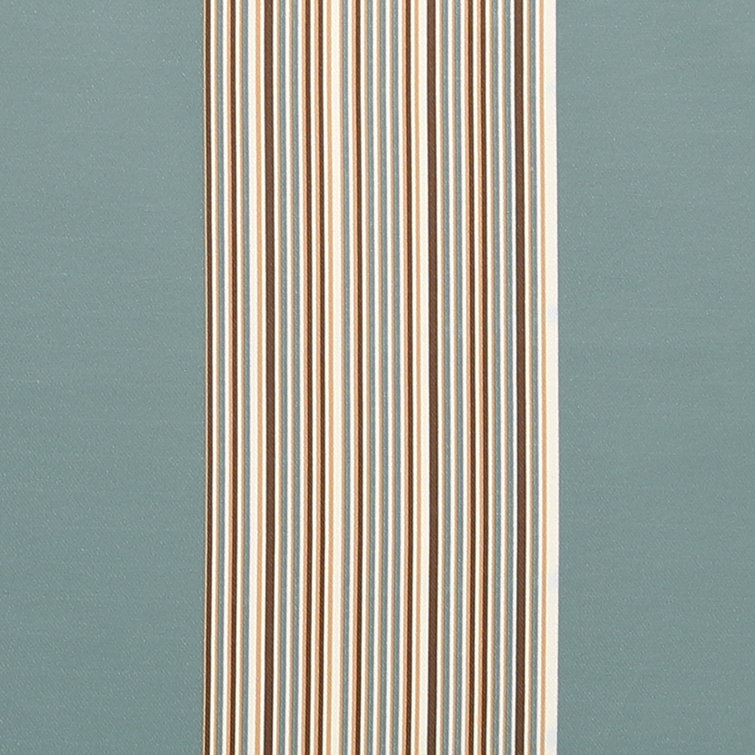 Julia Blue Polyester Blackout Striped Window Curtains