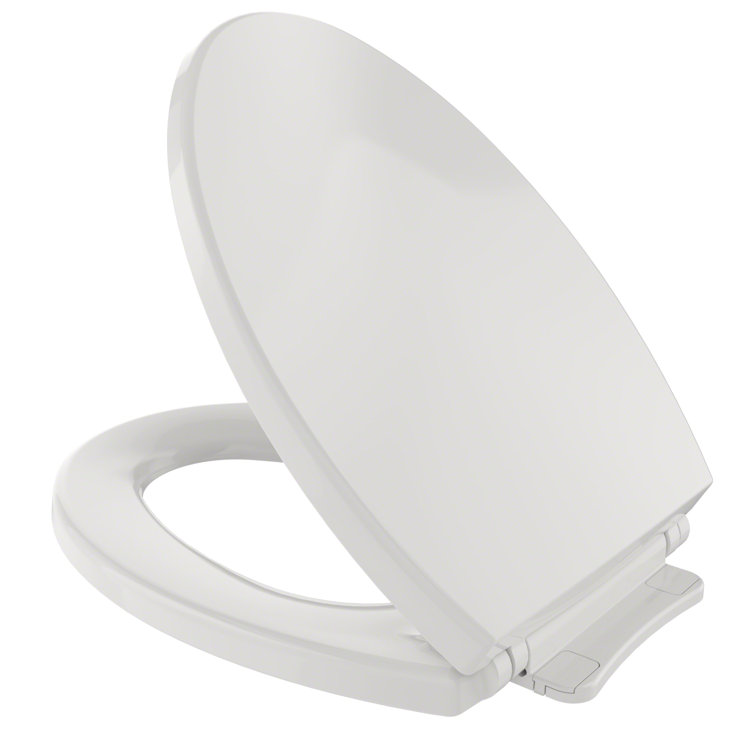 Colonial White Elongated SoftClose Toilet Seat with Cover