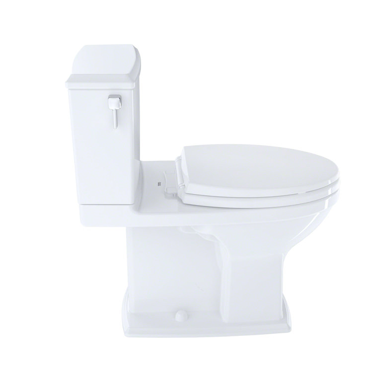 EcoSleek Bone Elongated Dual-Flush High-Efficiency Toilet