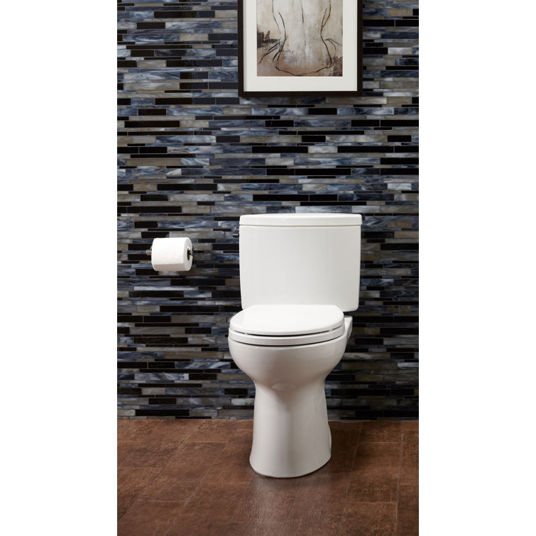 Cotton White Round Two-Piece High Efficiency Toilet