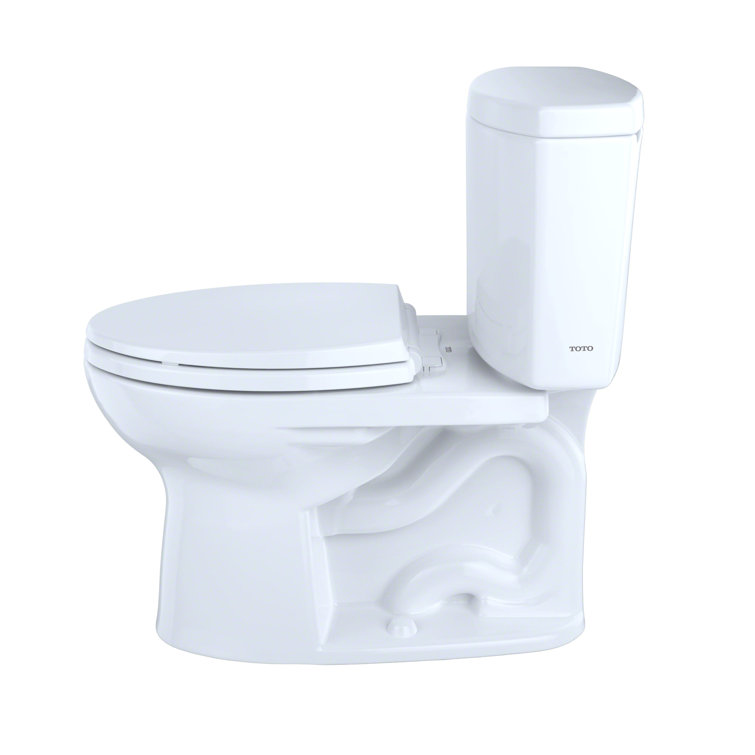 White Elongated Two-Piece High Efficiency Toilet