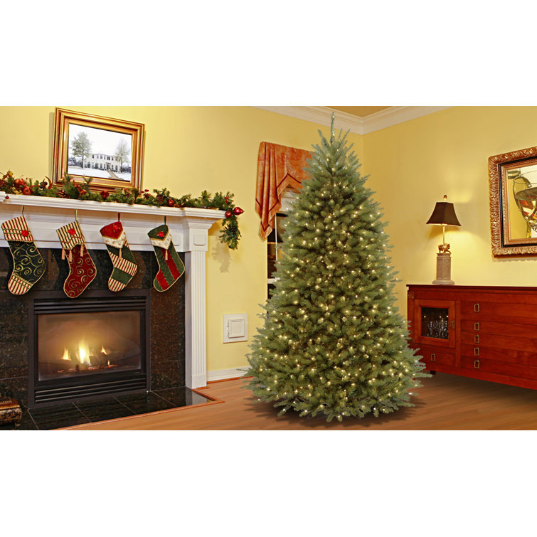 12ft Green Dunhill Fir Christmas Tree with Dual Color LED Lights