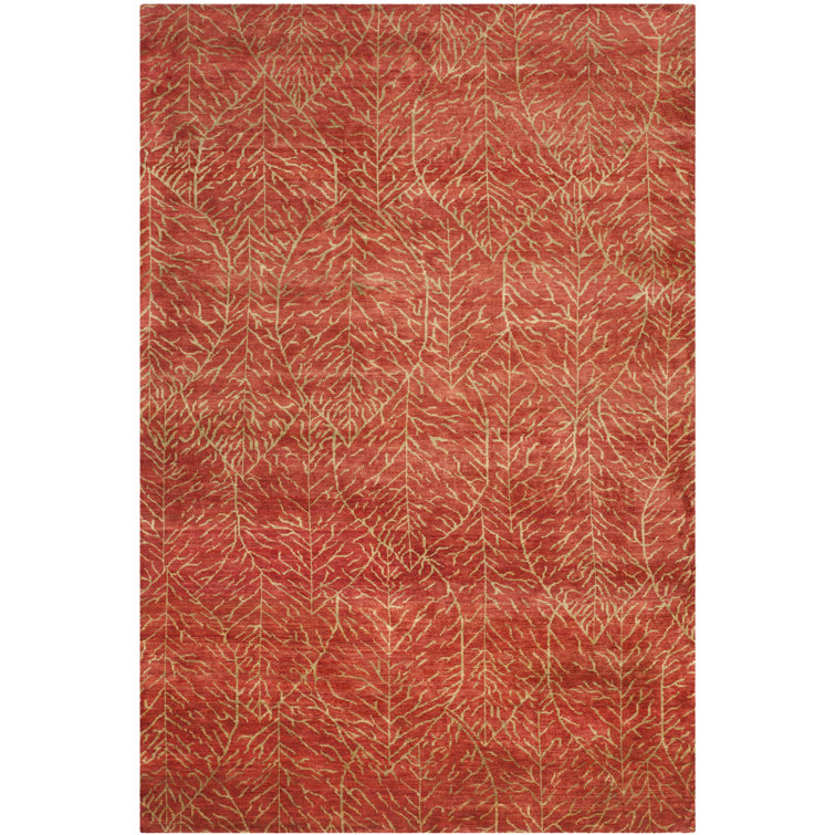Harvest Hand-Knotted Wool 6' x 9' Floral Rug