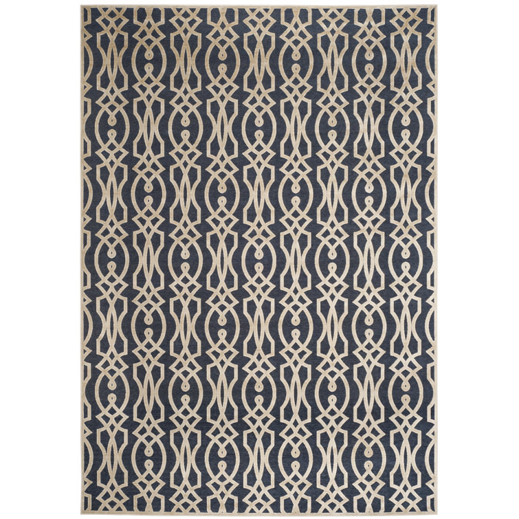Azurite Blue Tufted Handmade Reversible Wool Area Rug 68" x 48"