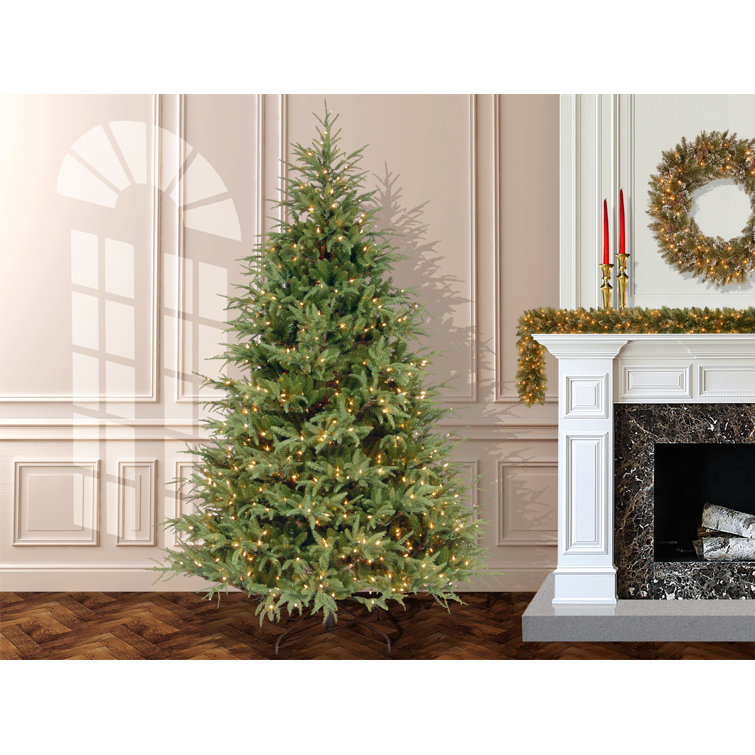 6.5' Green Fir Artificial Christmas Tree with Dual Color LED Lights