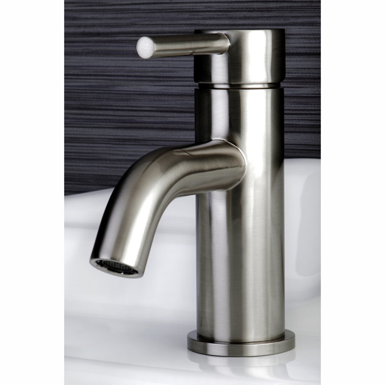 Brushed Nickel Single Handle Bathroom Faucet with Drain
