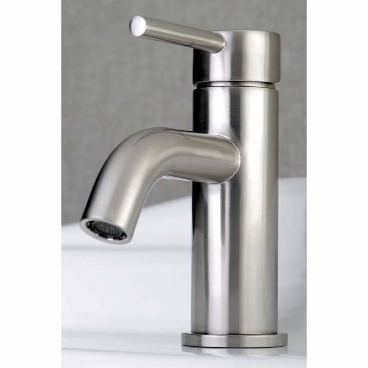 Brushed Nickel Single Handle Bathroom Faucet with Drain