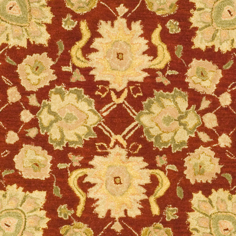 Anatolia Luxe Hand-Tufted Wool Red/Moss Square Area Rug