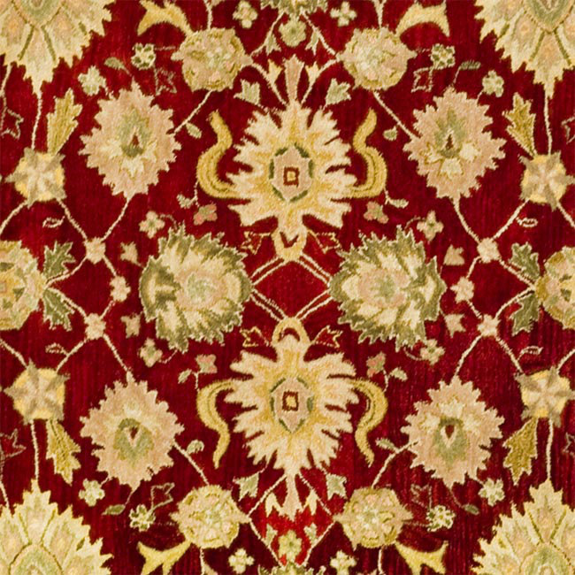 Anatolia Luxe Hand-Tufted Wool Red/Moss Square Area Rug