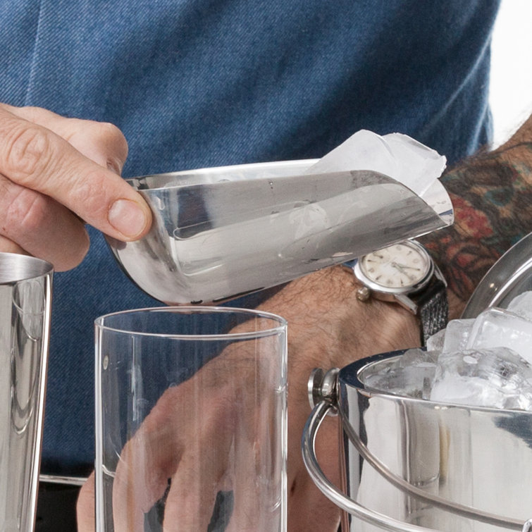 Crafthouse 8" Stainless Steel Ice Scoop with Drain Holes