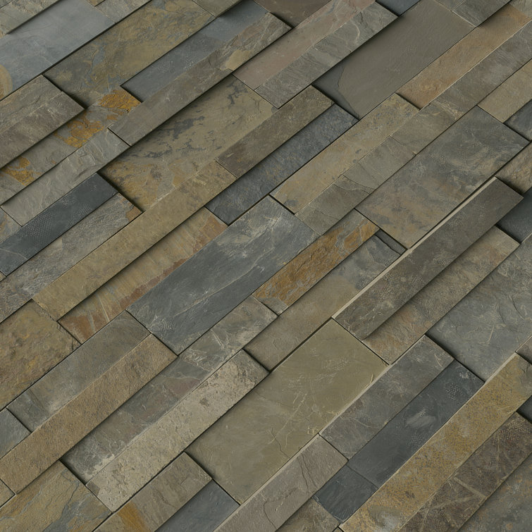Rustic Gold Natural Stone Ledger Panel Wall Tile