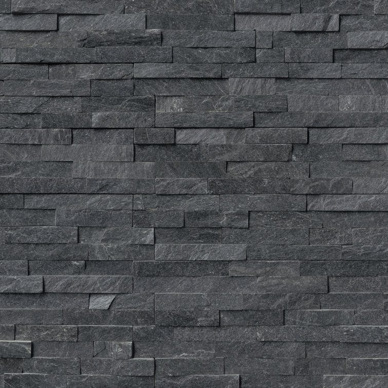 Coal Canyon 6'' x 24'' Stacked Natural Stone Ledger Panel Wall Tile