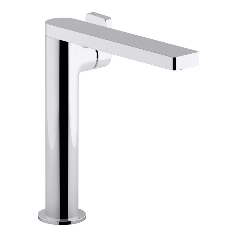 Sleek Polished Chrome Single-Handle Vessel Sink Faucet