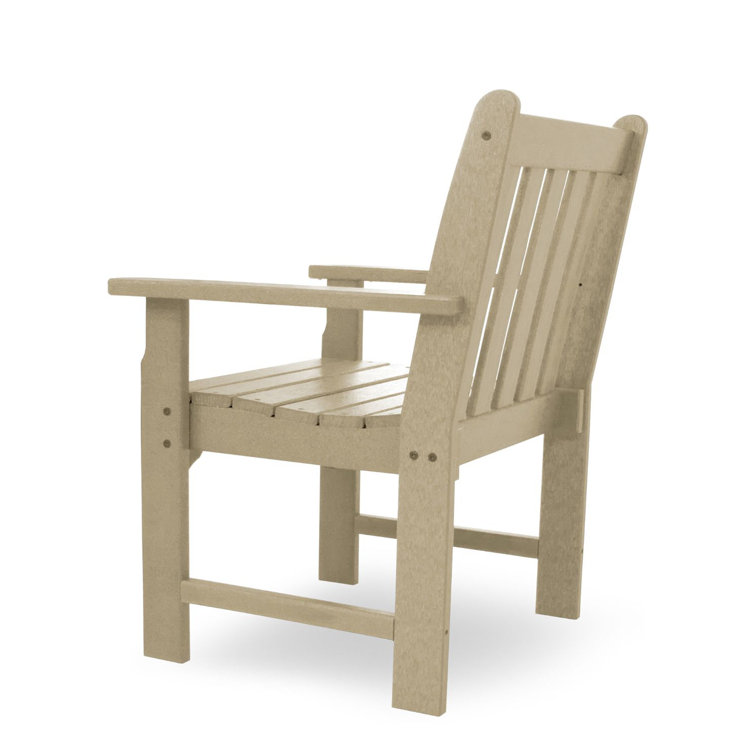 Beige Recycled Plastic Garden Arm Chair