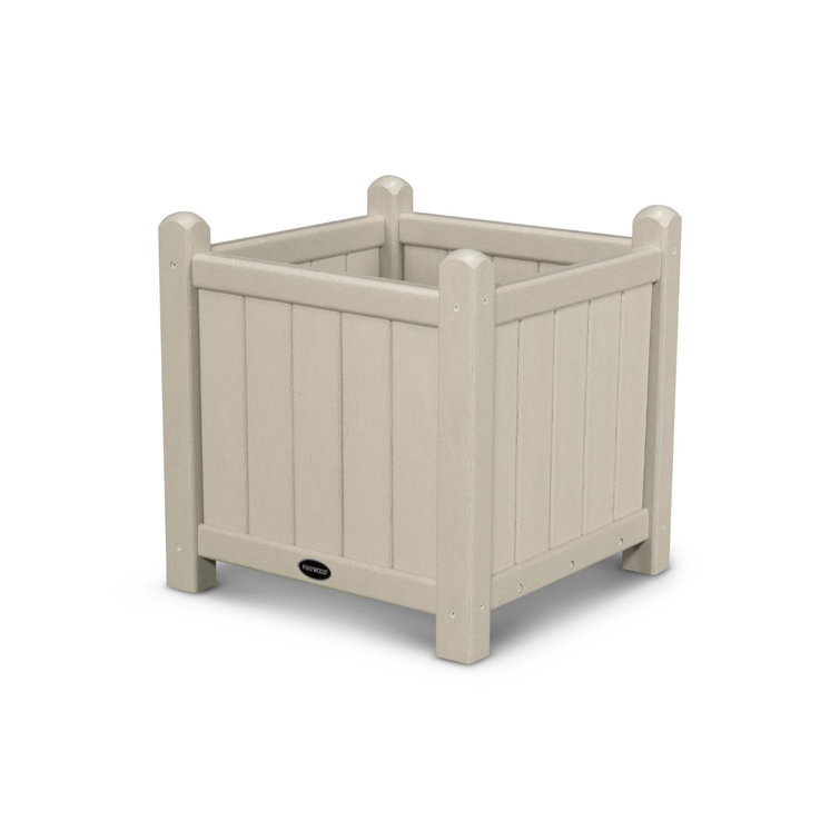 Sand Polywood 16" Outdoor Garden Planter