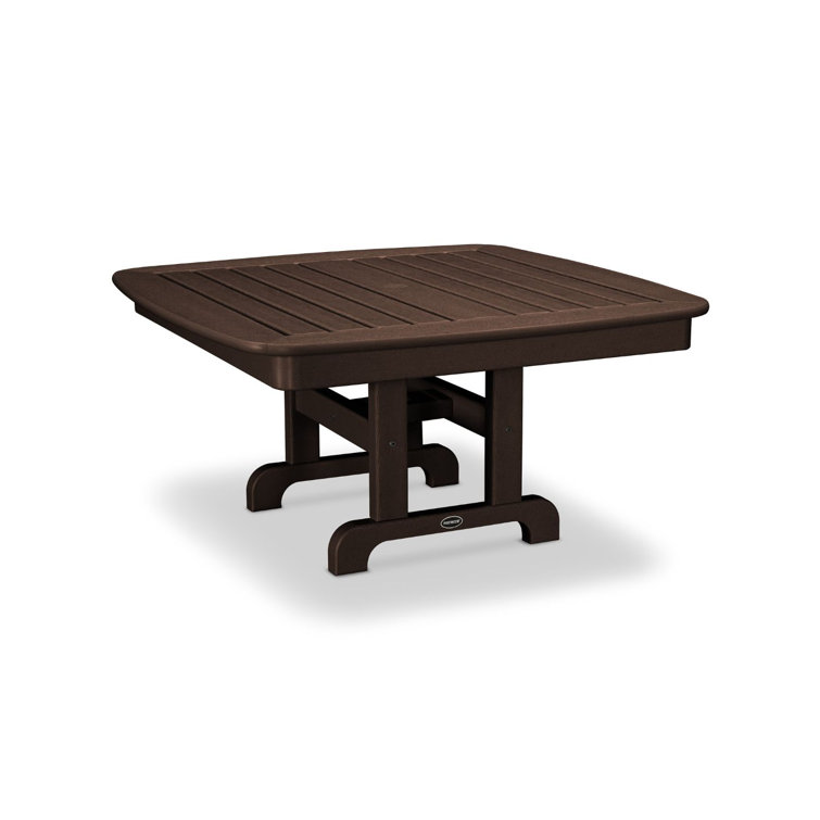 Nautical Mahogany 37" Recycled Plastic Conversation Table