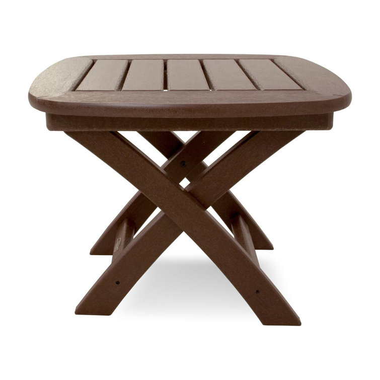 Mahogany Recycled Plastic Nautical Outdoor Side Table