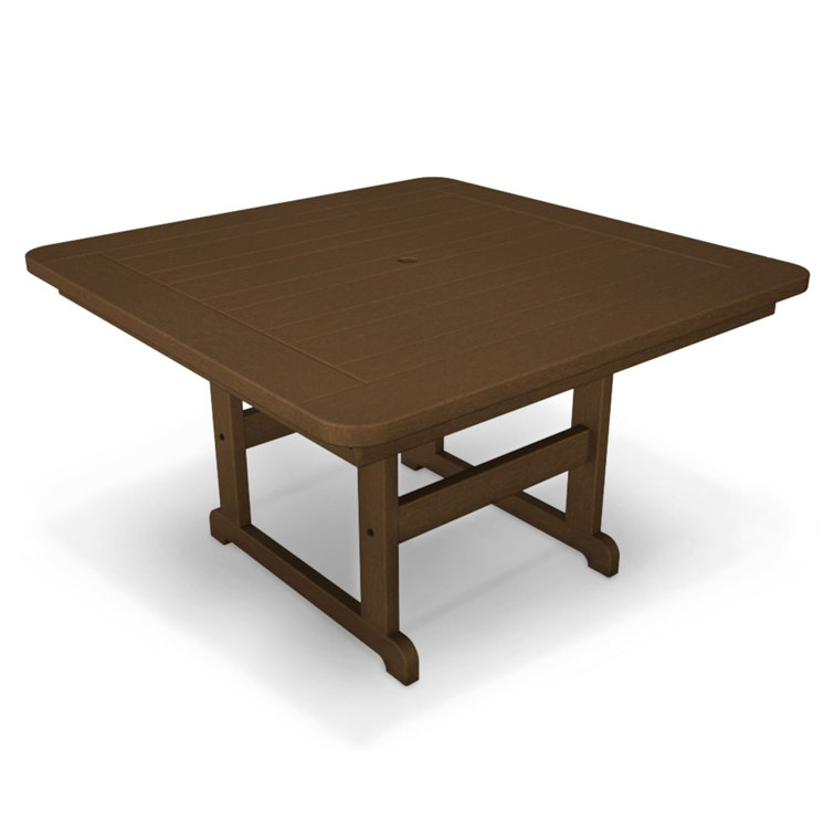 Teak 48" Square Outdoor Table with Trestle Base