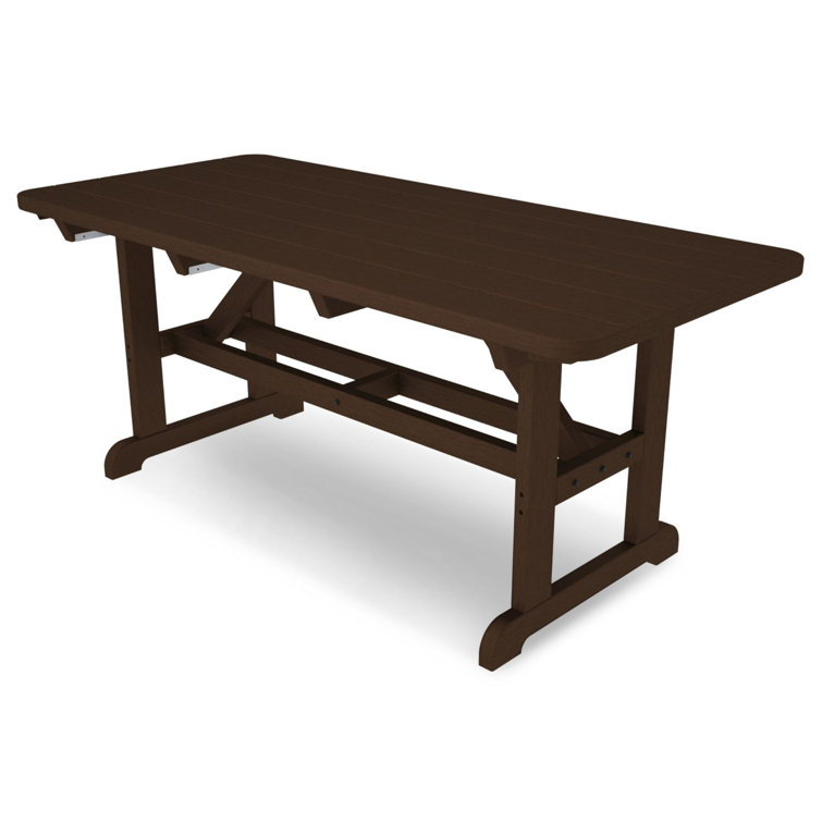 Mahogany 70" Outdoor Picnic Table with Ample Legroom