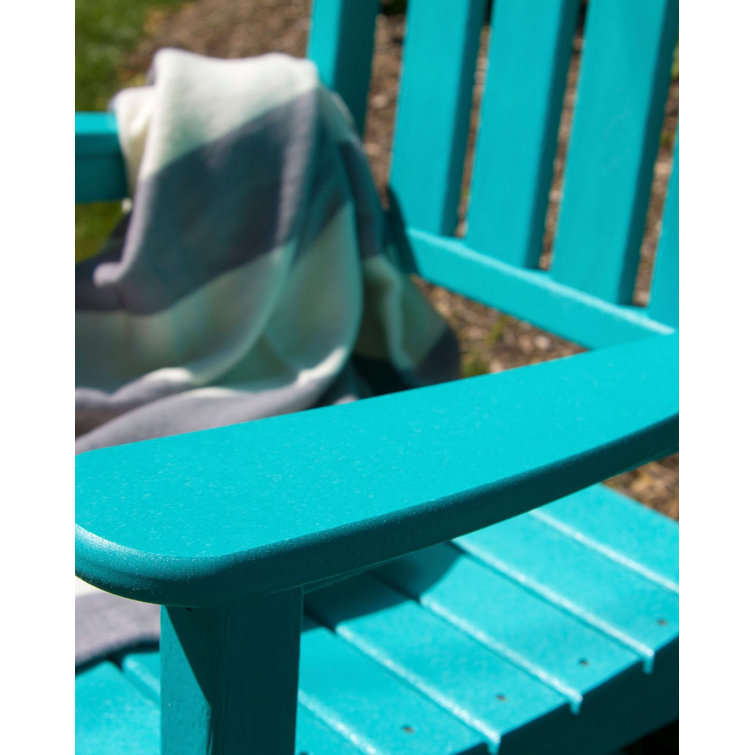 Aruba Blue HDPE Outdoor Rocking Chair with Arms