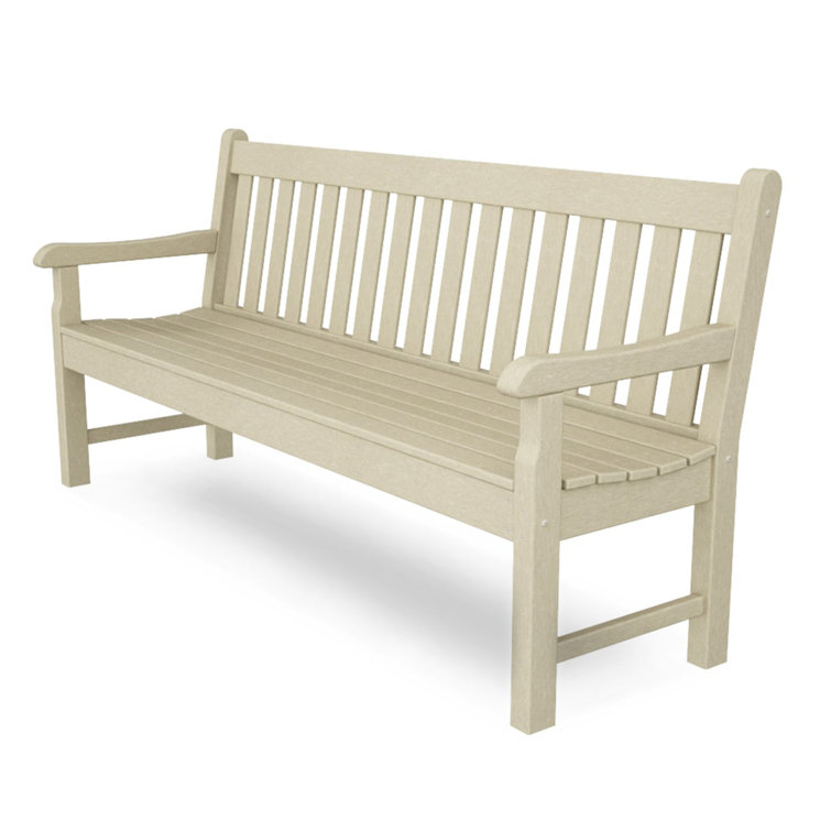 Sand Polywood 72-Inch Outdoor Bench with Stainless Steel Hardware