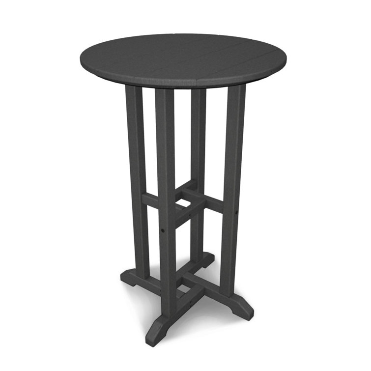 Slate Gray 24" Round Farmhouse Counter Bistro Table