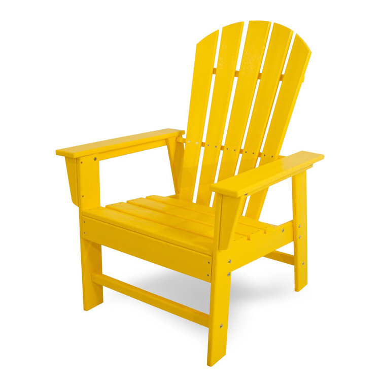 Lemon Yellow Recycled Plastic Outdoor Dining Chair
