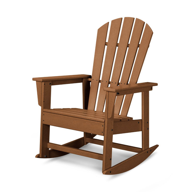 Teak High-Back Eco-Friendly Rocking Chair with Arms
