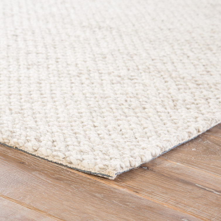 Ivory Coastline Bliss Hand-tufted Wool Rectangular Rug