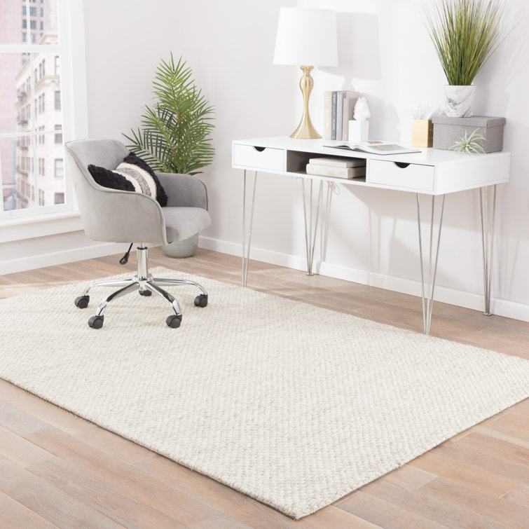 Ivory Coastline Bliss Hand-tufted Wool Rectangular Rug