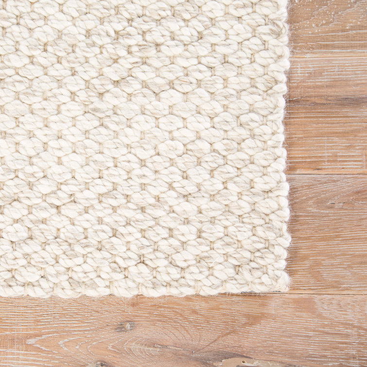 Ivory Coastline Bliss Hand-tufted Wool Rectangular Rug