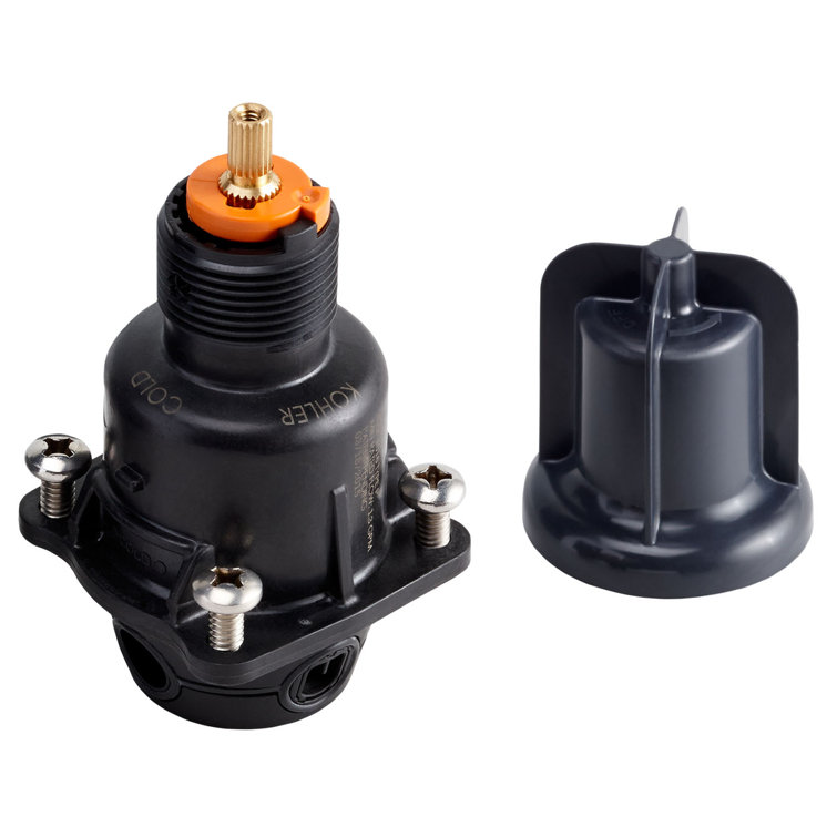 Black Universal Pressure-Balance Cartridge for Shower Valve