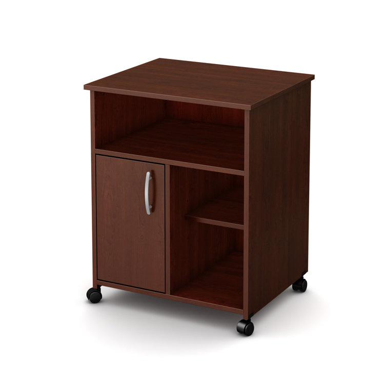 Royal Cherry Mobile Printer Stand with Adjustable Shelves
