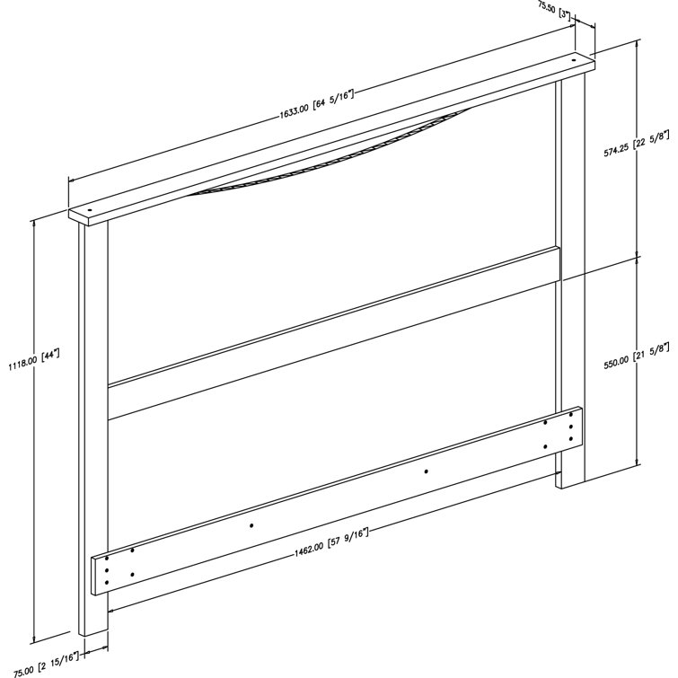 Pure White Full Panel Wood Headboard