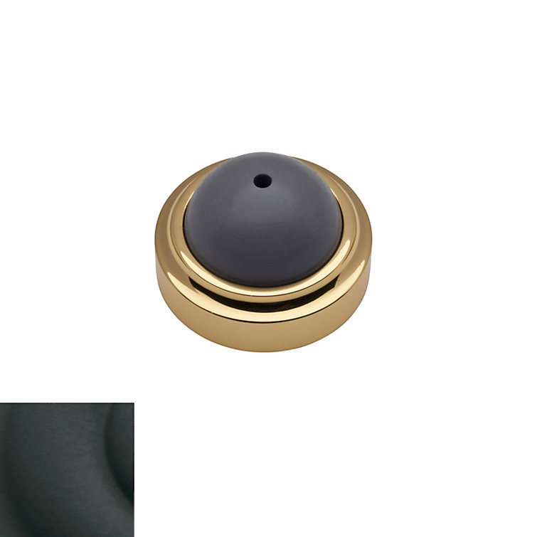 Satin Black and Gold Convex Wall Stop