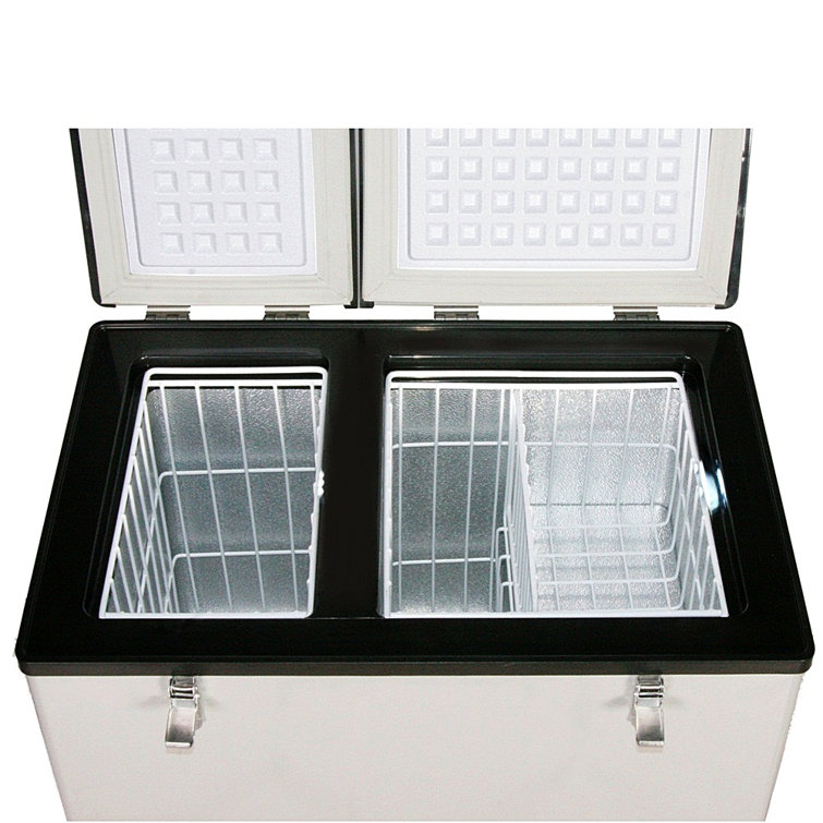 62 Quart Dual Zone Portable Refrigerator and Freezer with Stainless Steel Handles