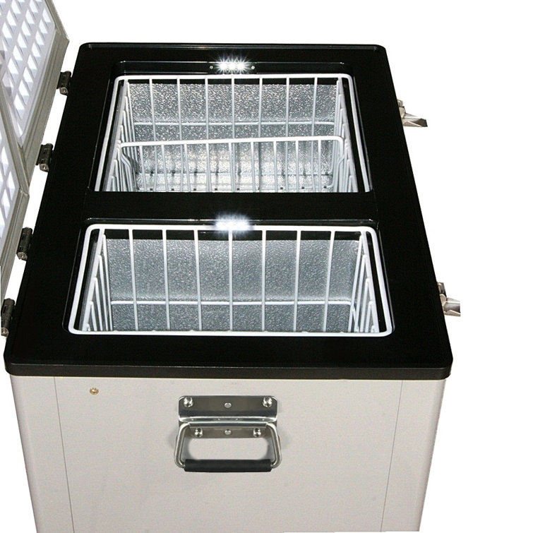62 Quart Dual Zone Portable Refrigerator and Freezer with Stainless Steel Handles