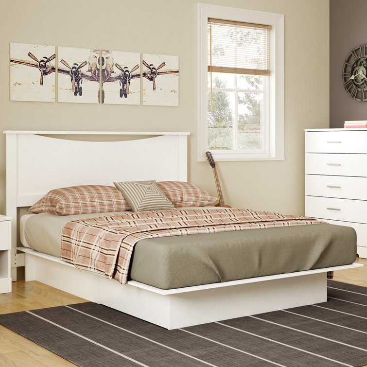 Pure White Full Panel Wood Headboard