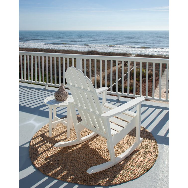 White Poly Lumber Classic Adirondack Rocking Chair