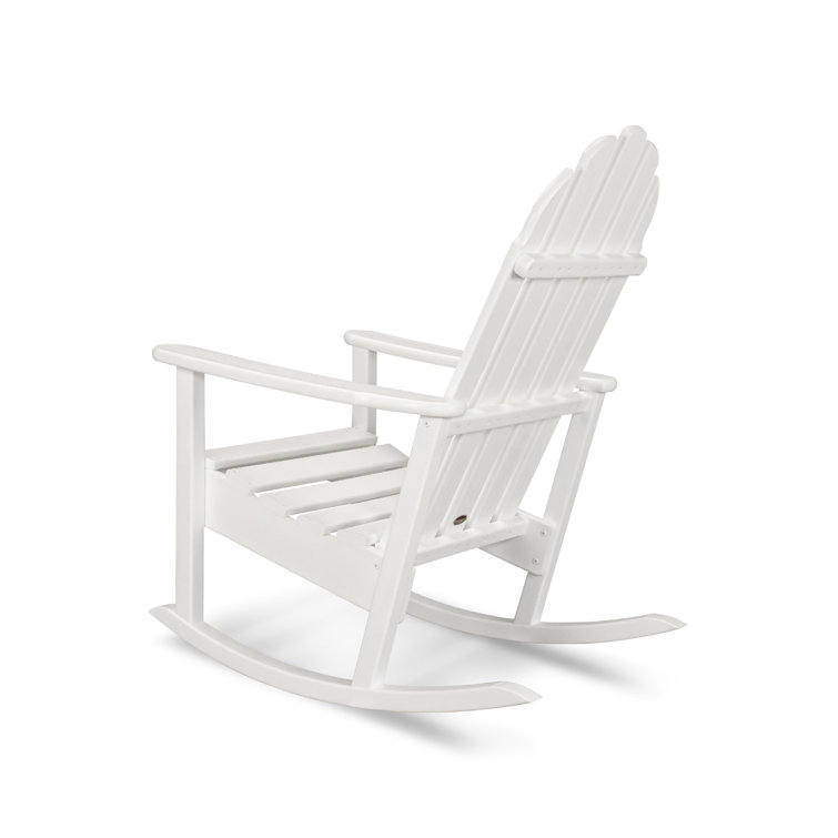 White Poly Lumber Classic Adirondack Rocking Chair