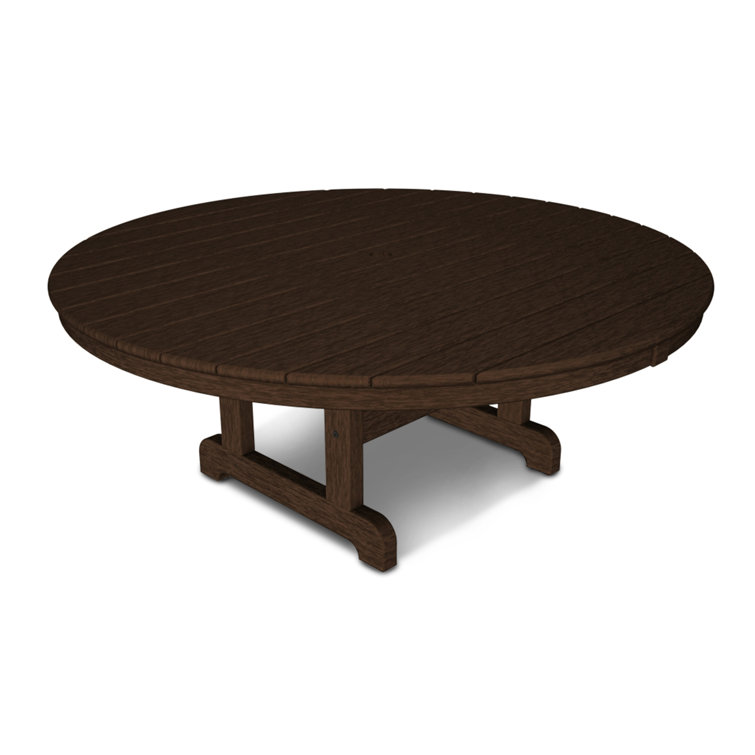 Mahogany POLYWOOD 36" Round Outdoor Conversation Table