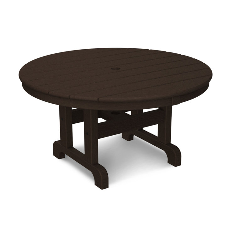 Mahogany POLYWOOD 36" Round Outdoor Conversation Table