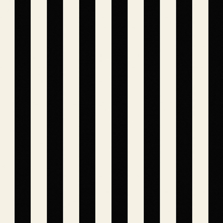 Pearl and Black Striped Vinyl Wallpaper Roll