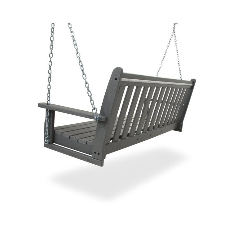 Slate Gray Polywood Lawson Outdoor Swing Chair
