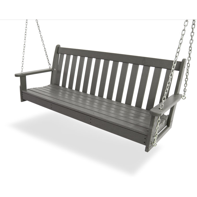 Slate Gray Polywood Lawson Outdoor Swing Chair
