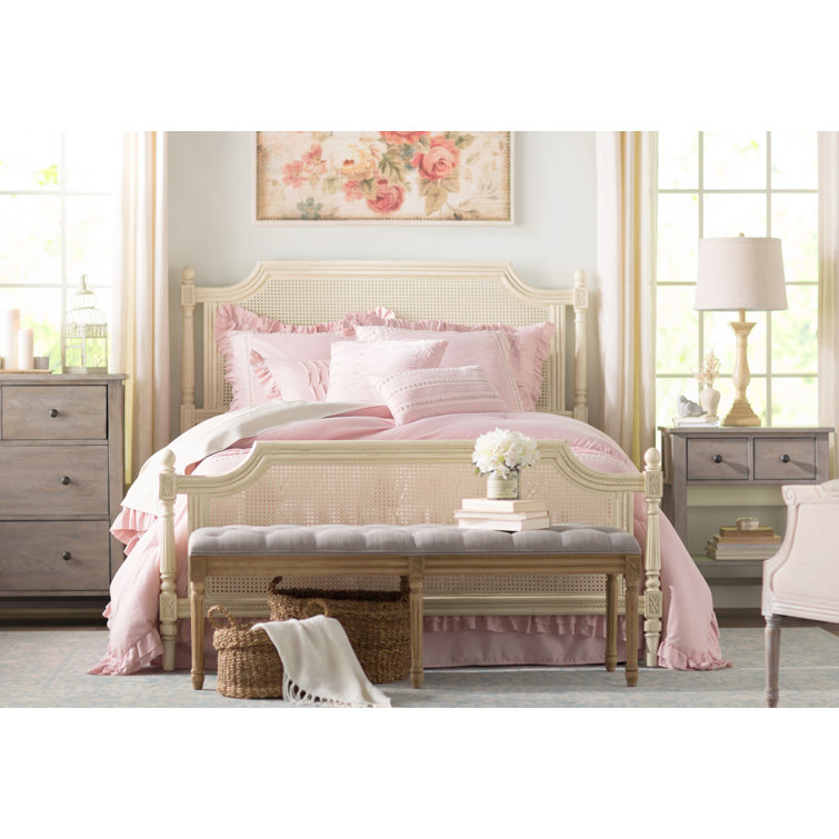 Transitional Pine 2-Drawer Nightstand in Natural Gray