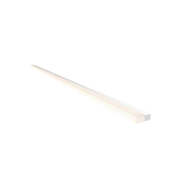 Sleek Satin White LED Wall Sconce 59.5" Dimmable Direct Wired