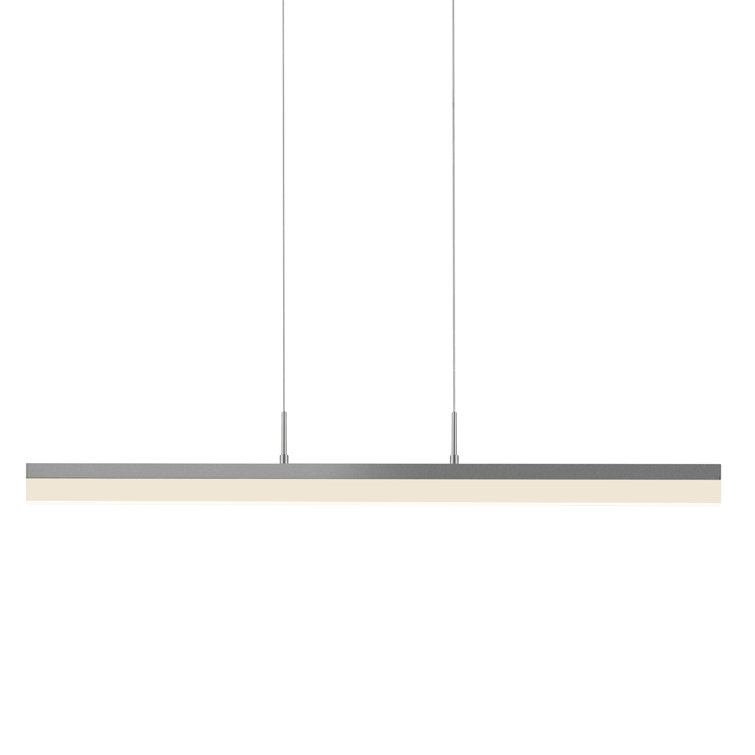 Stiletto Bright Satin Aluminum LED Kitchen Island Pendant